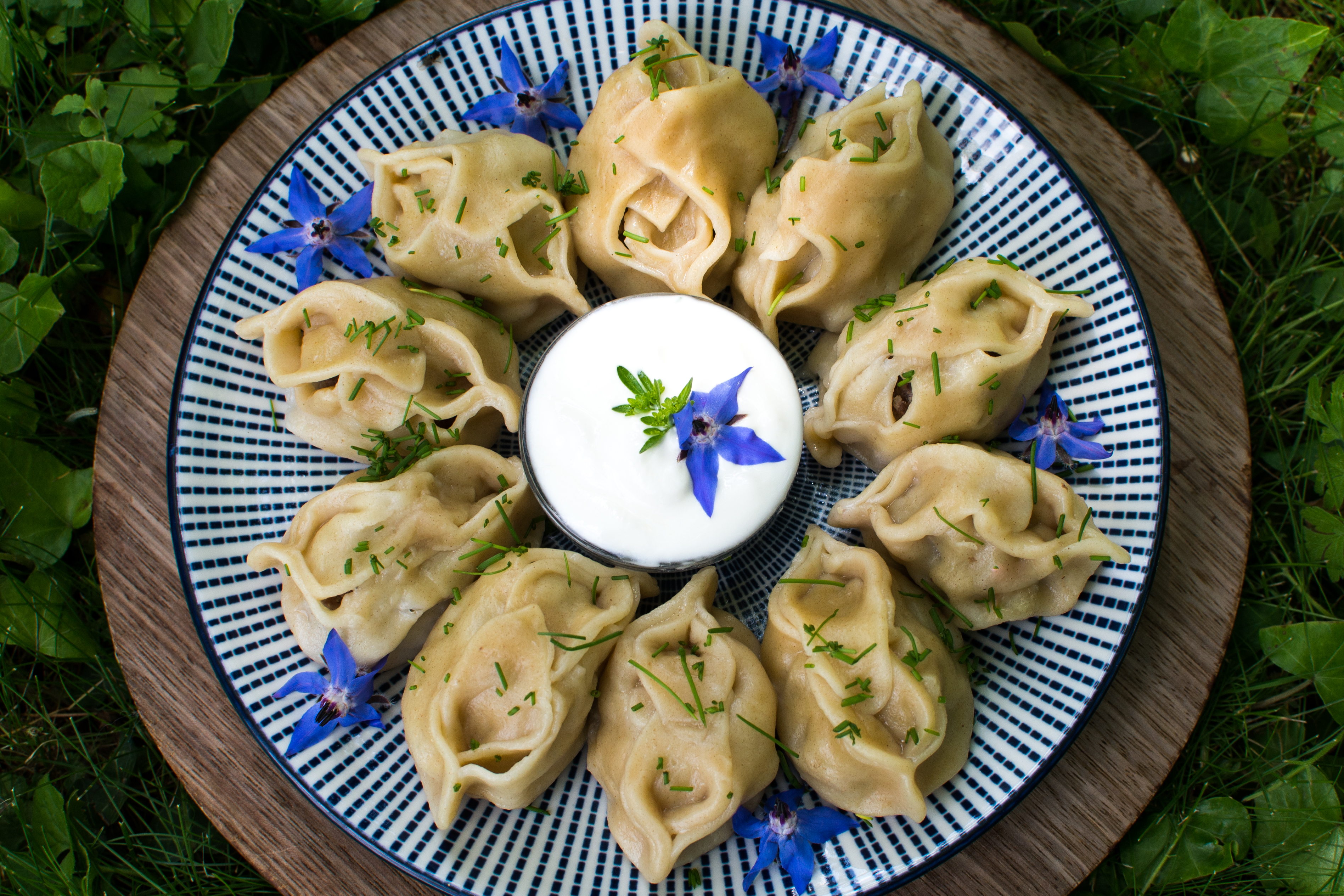 Uzbecké knedlíčky Manti s jehněčím masem